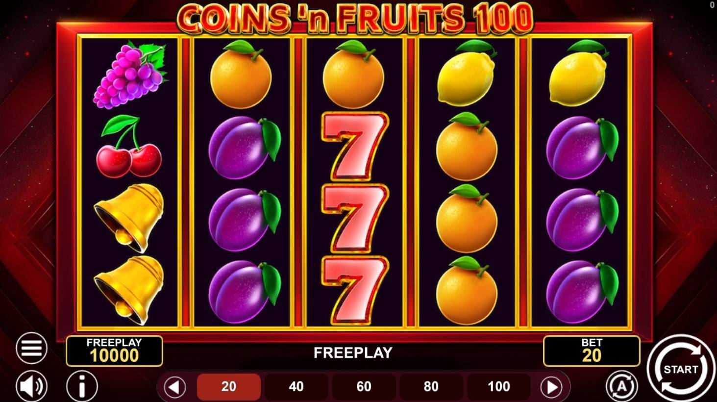 Coins'n Fruits 100