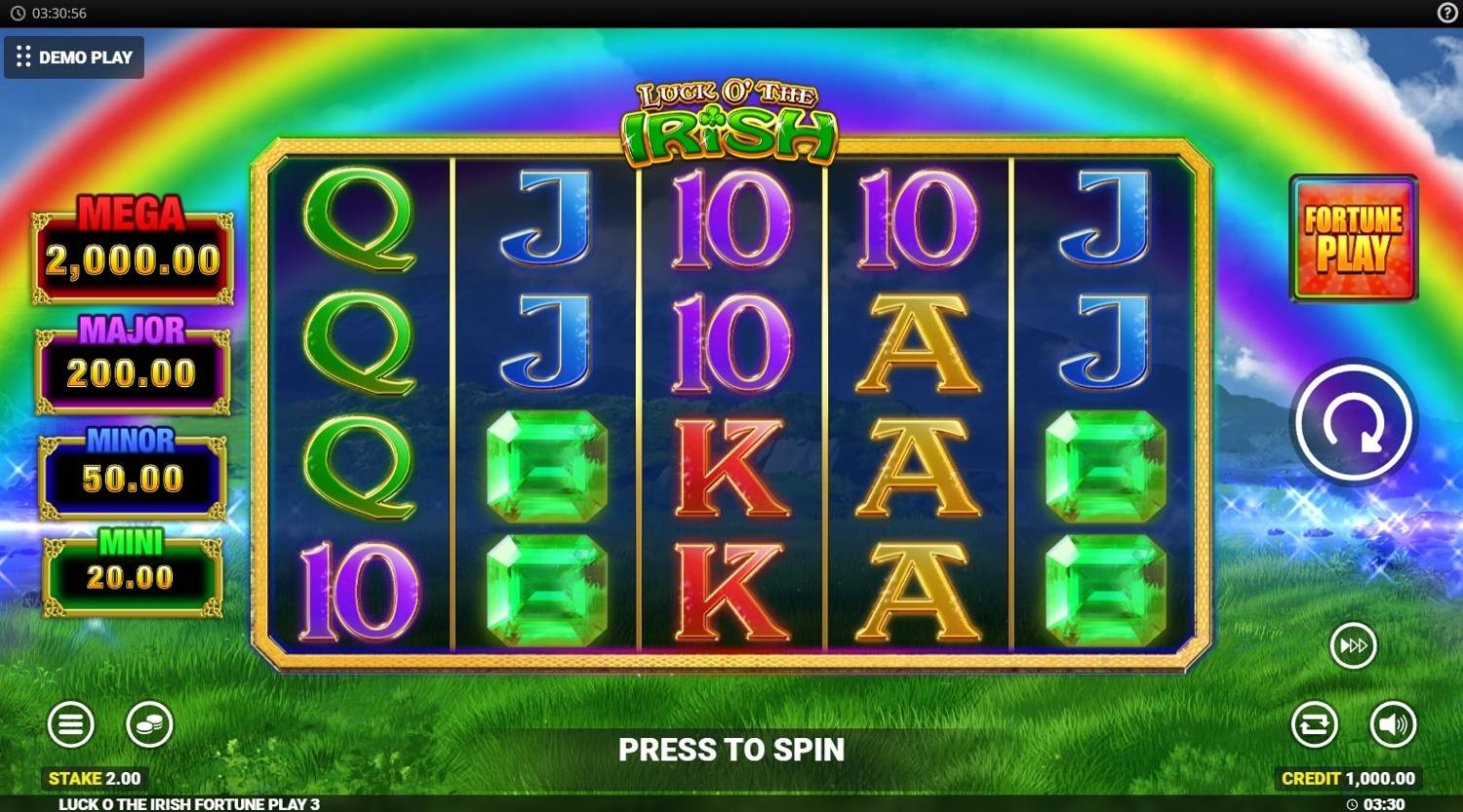 Luck O' The Irish Fortune Play 3