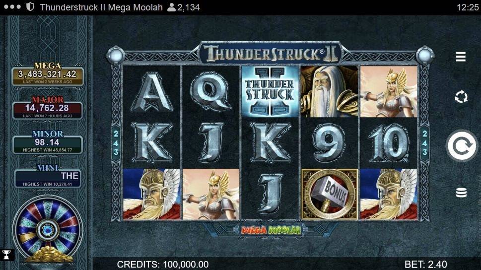 Thunderstruck 2 Mega Moolah