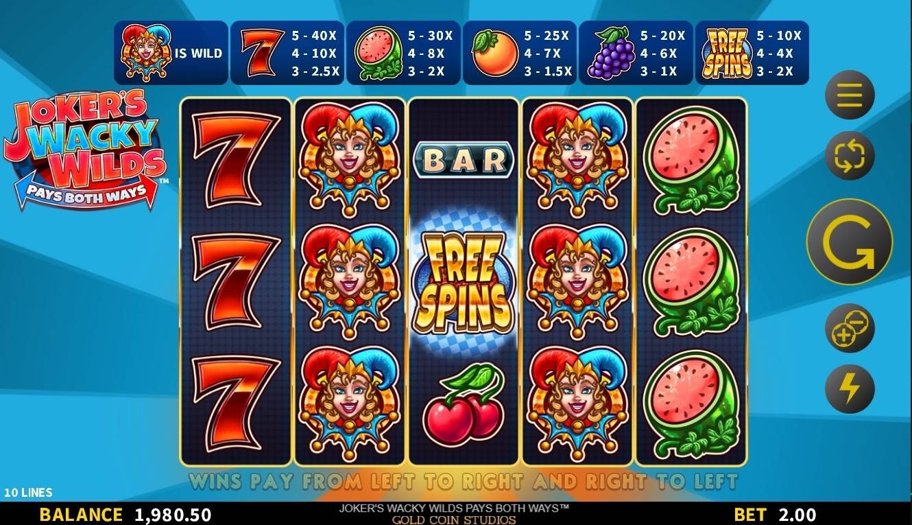 Joker’s Wacky Wilds Pays Both Ways