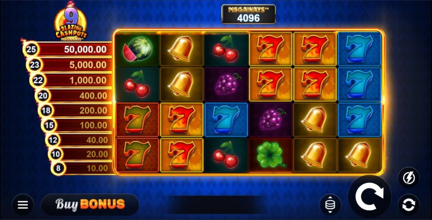 9 Blazing Cashpots Megaways