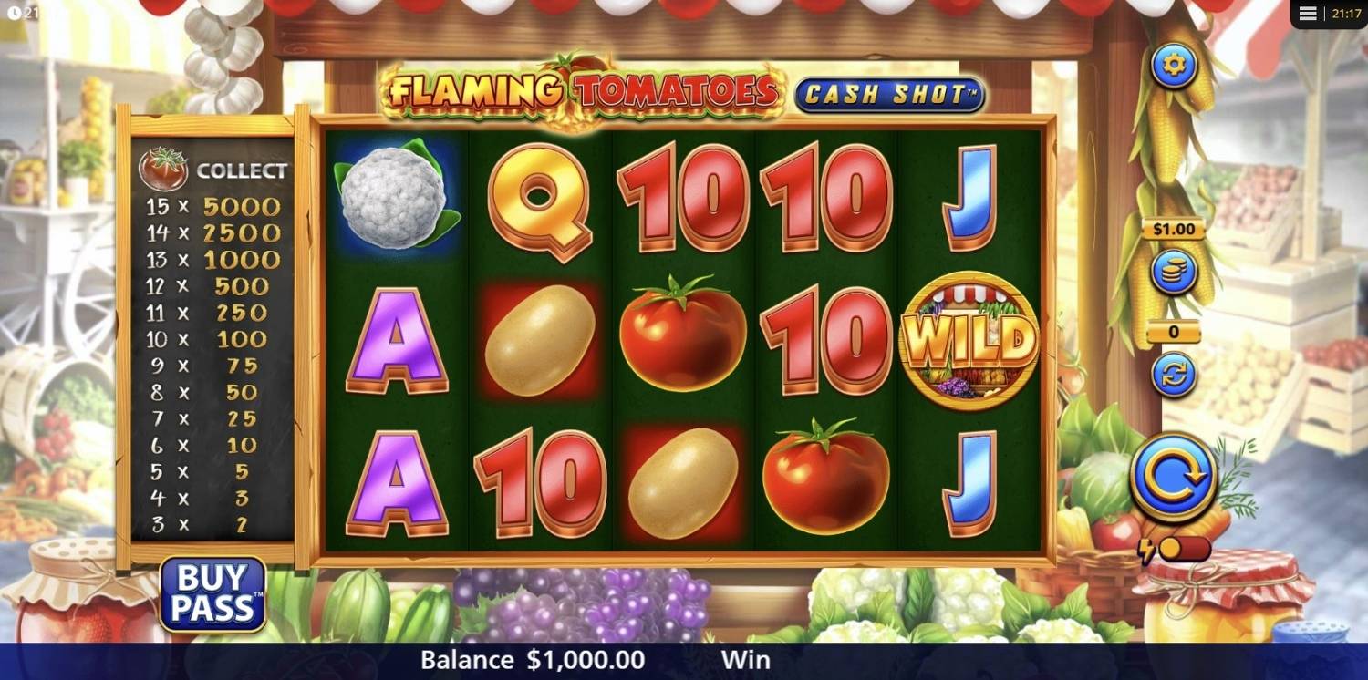 Flaming Tomatoes Cash Shot