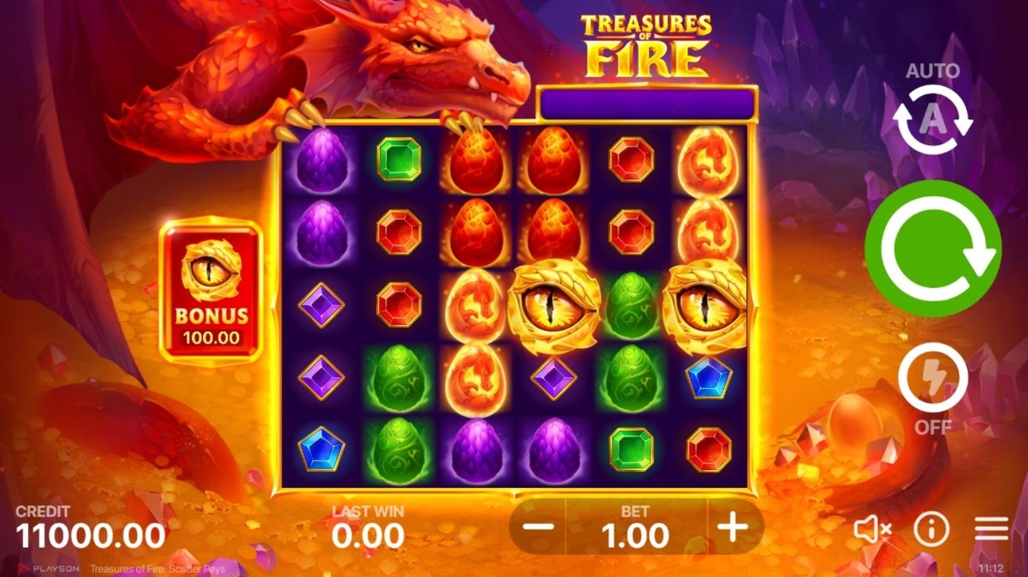 Treasures of Fire: Scatter Pays