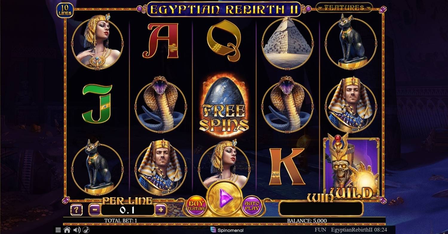 Egyptian Rebirth 2 - 10 Lines