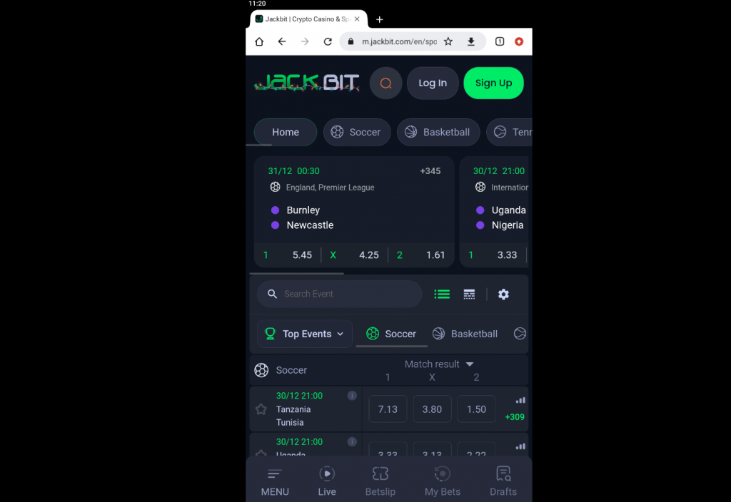 Bitcoin betting apps - Jackbit sportsbook