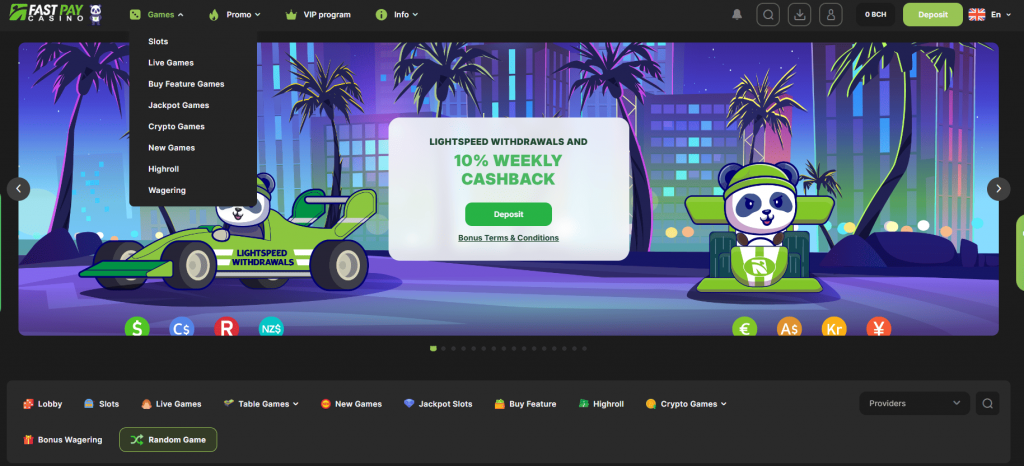 FastPay casino registration