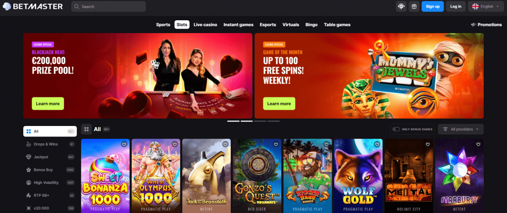 Betmaster casino acess