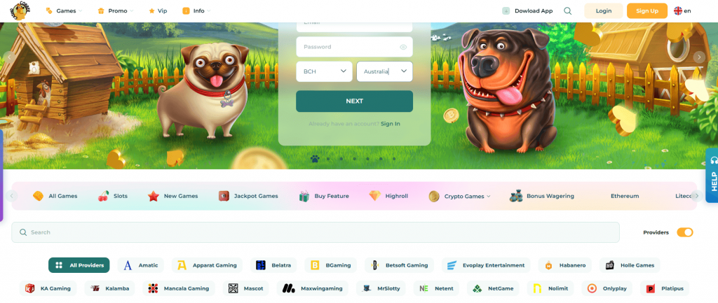 Cobber casino main page